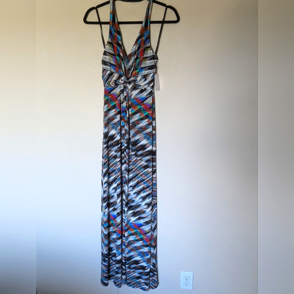 NWT Jessica Simpson Multicolored Maxi Dress Size XS